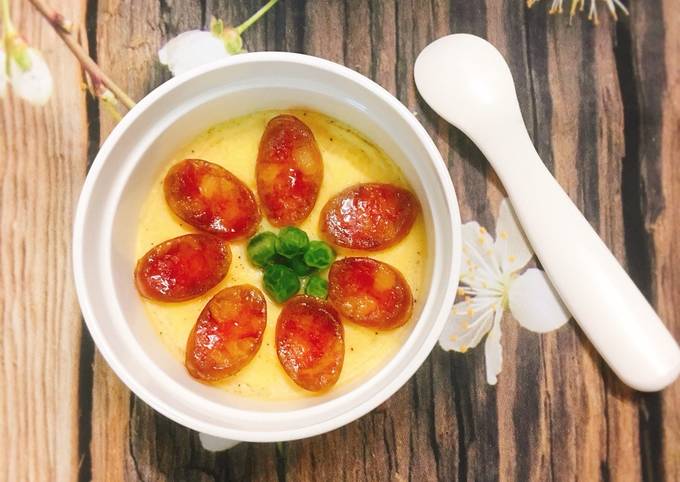 Trứng Hấp Lạp Xưởng làm sao ngon?